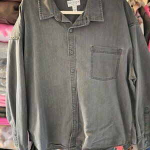 Long sleeve button down utility shirt